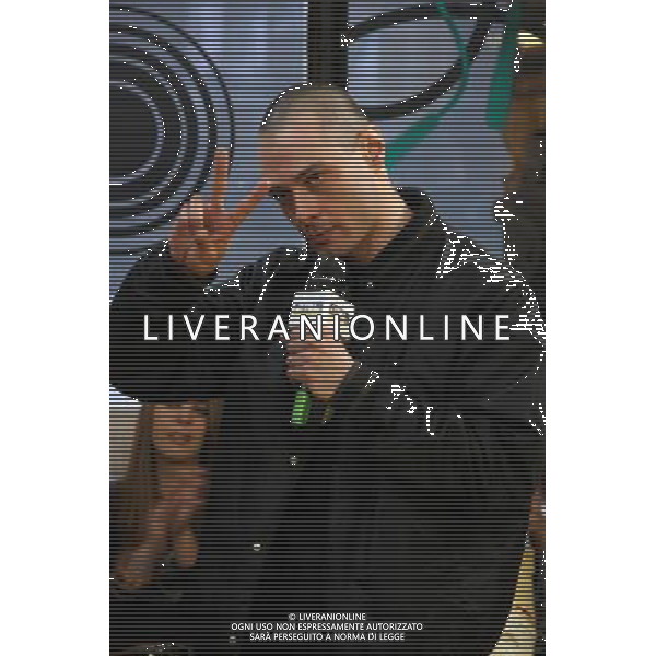 IL CANTANTE FABRI FIBRA OSPITE DEL PROGRAMMA TV: \' TRL LIVE@MTV\' FOTO ANTONIO SORANO - AG. ALDO LIVERANI SAS