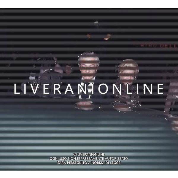 Angelo Moratti - Presidente dell\'Inter negli anni \'60 - con la moglie Erminia Cremonesi ph archivio ag. aldo liverani sas