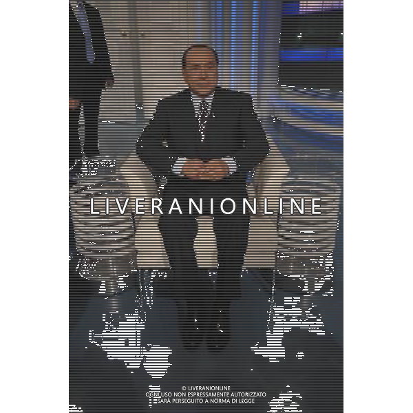 ROMA, 12 FEBBRAIO 2008 PORTA A PORTA: BERLUSCONI NELLA FOTO: SILVIO BERLUSCONI PH AGENZIA ALDO LIVERANI SAS