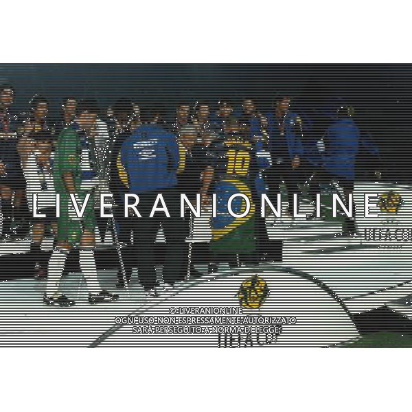 ARCHIVIO ALDO LIVERANI S A S PARIGI 06/05/1998 STADIO PARCO DEI PRINCIPI FINALE COPPA UEFA INTER-LAZIO NELLA FOTO LA CONQUISTA DELLA COPPA UEFA AGALDO LIVERANI