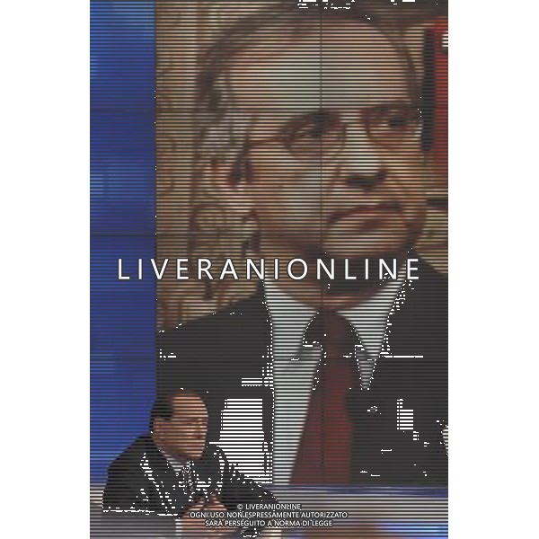 ROMA, 12 FEBBRAIO 2008 PORTA A PORTA: BERLUSCONI NELLA FOTO: SILVIO BERLUSCONI PH AGENZIA ALDO LIVERANI SAS