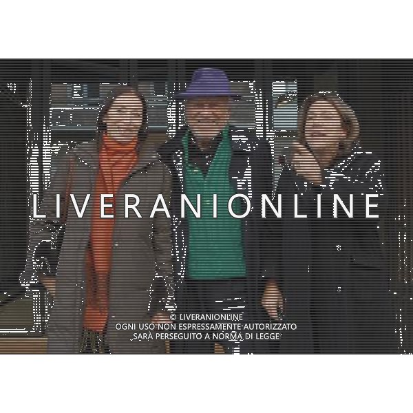 MILANO 18/2/2008 TEATRO FRANCO PARENTI VIA PIER LOMBARDO, 14 PRESENTAZIONE DELLO SPETTACOLO: -LA FORMA DELL\' INCOMPIUTO- NELLA FOTO LUCIANA SAVIGNANO, GIORGIO ALBERTAZZI E ANDREE RUTH SHAMMAH FOTO MARIO ROMANO/AG ALDO LIVERANI