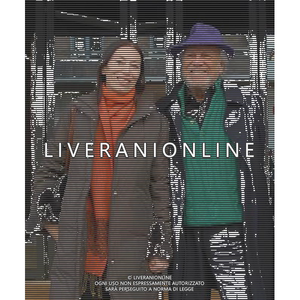 MILANO 18/2/2008 TEATRO FRANCO PARENTI VIA PIER LOMBARDO, 14 PRESENTAZIONE DELLO SPETTACOLO: -LA FORMA DELL\' INCOMPIUTO- NELLA FOTO GIORGIO ALBERTAZZI E LUCIANA SAVIGNANO FOTO MARIO ROMANO/AG ALDO LIVERANI