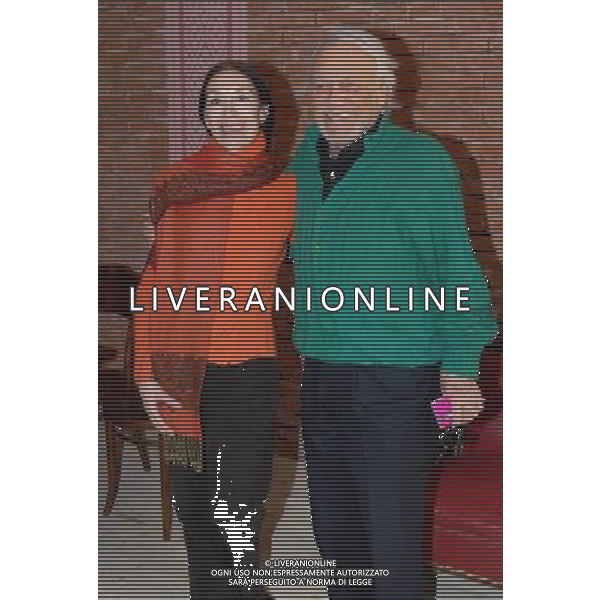 MILANO 18/2/2008 TEATRO FRANCO PARENTI VIA PIER LOMBARDO, 14 PRESENTAZIONE DELLO SPETTACOLO: -LA FORMA DELL\' INCOMPIUTO- NELLA FOTO GIORGIO ALBERTAZZI E LUCIANA SAVIGNANO FOTO MARIO ROMANO/AG ALDO LIVERANI