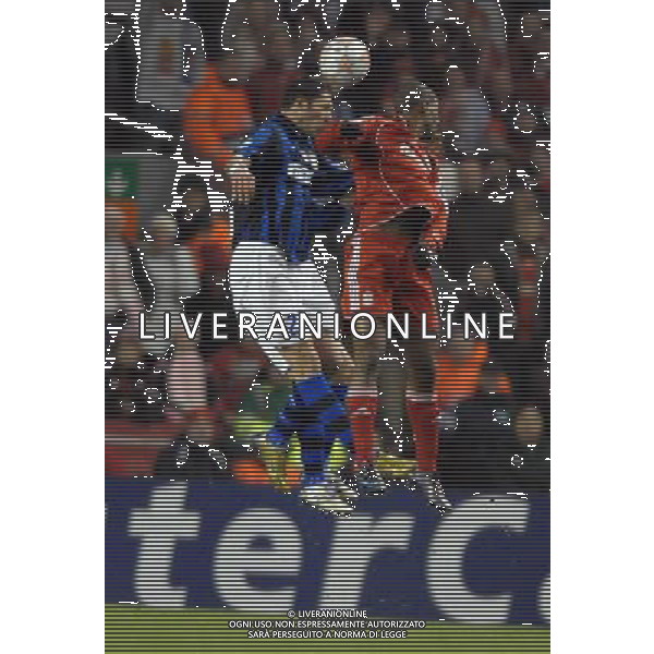 Liverpool - Inter 19.02.2008 Champions League 2007/2008 Ottavi di Finale Andata Nella Foto: marco Materazzi e Babel Ph.Vitez/Ag. Aldo Liverani