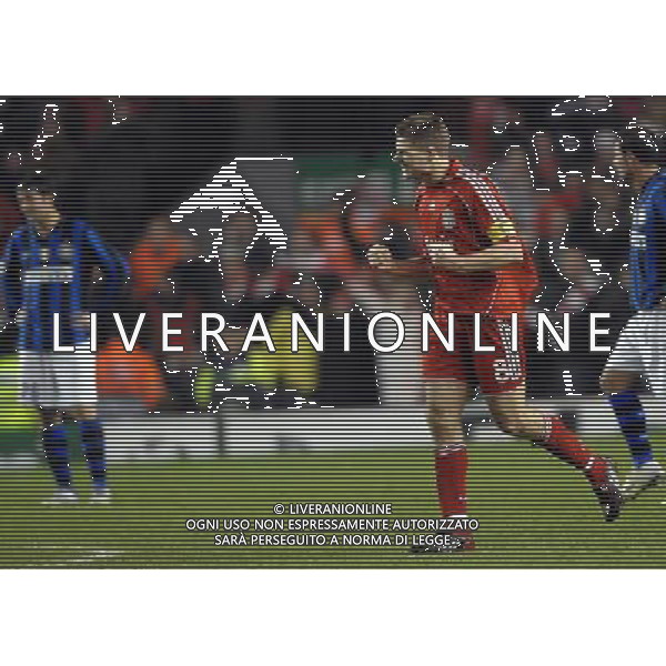 Liverpool - Inter 19.02.2008 Champions League 2007/2008 Ottavi di Finale Andata Nella Foto: esultanza dopo il gol di steven Gerrard del 2-0 Ph.Vitez/Ag. Aldo Liverani