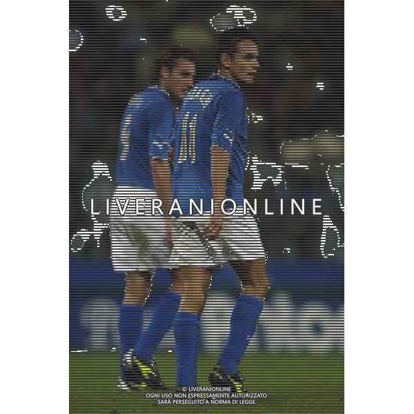 REGGIO CALABRIA 11/10/03 QUALIFICAZIONI EUROPEI 2004 ITALIA AZERBAIGIAN NELLA FOTO FILIPPO INZAGHI E CRISTIAN VIERI FOTO AG. ALDO LIVERANI