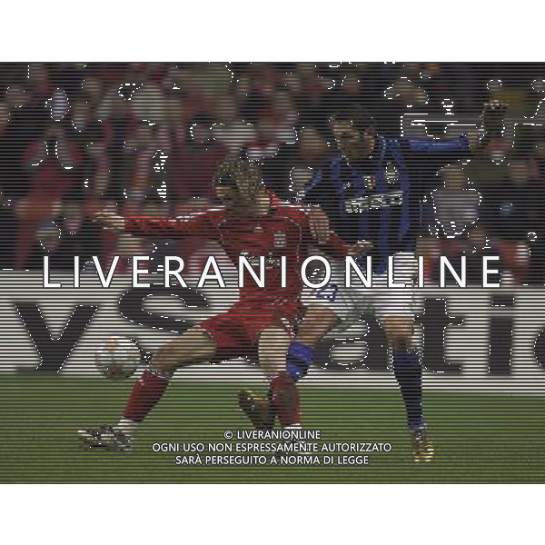 Fernando Torres con Marco Materazzi Liverpool - Internazionale Milan - Champions League Anfield in Liverpool (UK) on 19/02/2008 Picture By Marcello Pozzetti©IPS/Ag. Aldo Liverani ONLY ITALY 