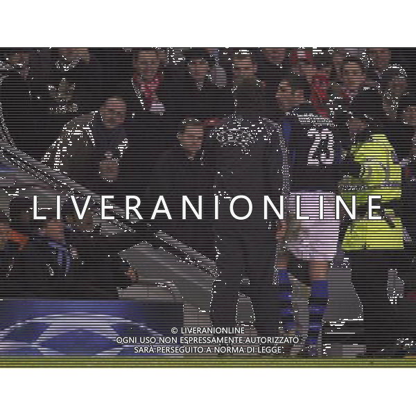 Marco Materazzi lascia il campo dopo l\'espulsione Liverpool - Internazionale Milan - Champions League Anfield in Liverpool (UK) on 19/02/2008 Picture By Marcello Pozzetti©IPS/Ag. Aldo Liverani ONLY ITALY 