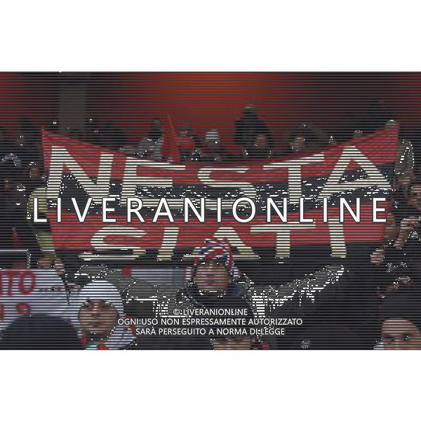 Arsenal - Milan Champions League 2007/2008 Ottavi di Finale Andata Londra - 20.02.2008 Nella Foto: Striscione dei Tifosi Milan Ph.Vitez/Ag. Aldo Liverani
