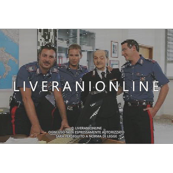 TELEFILM\'IL MARESCIALLO ROCCA E L\'AMICO D\'INFANZIA\' NELLA FOTO CAST CON SERGIO FIORENTINI AG ALDO LIVERANI