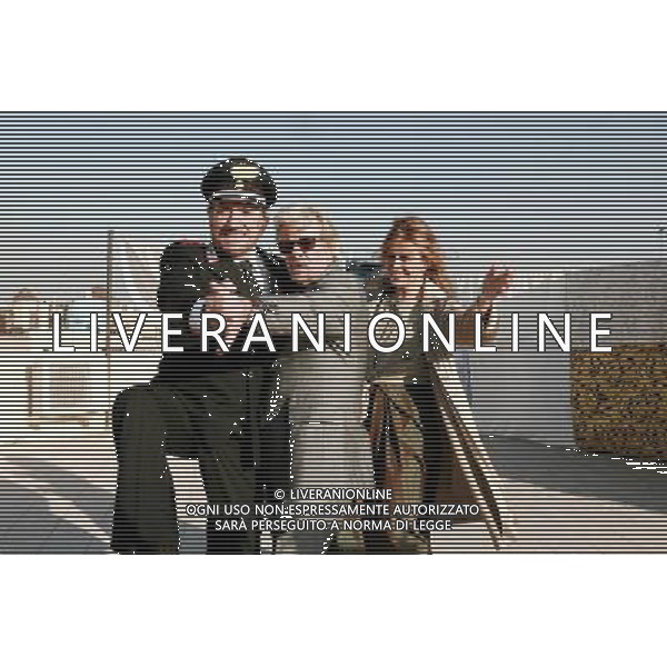 TELEFILM\'IL MARESCIALLO ROCCA E L\'AMICO D\'INFANZIA\' NELLA FOTO Gigi Proietti, Giancarlo Giannini, Caterina Vertova AG ALDO LIVERANI