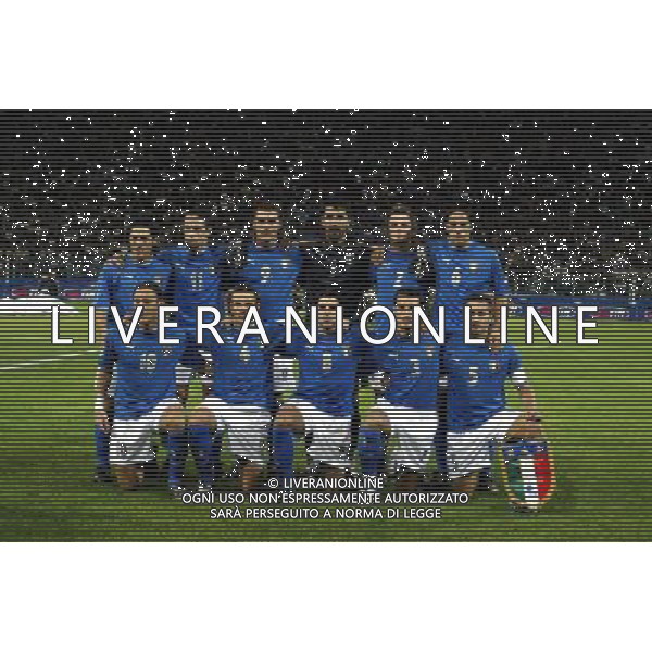 REGGIO CALABRIA 11/10/03 QUALIFICAZIONI EUROPEI 2004 ITALIA AZERBAIGIAN NELLA FOTO FORMAZIONE DELL\'ITALIA FOTO AG. ALDO LIVERANI