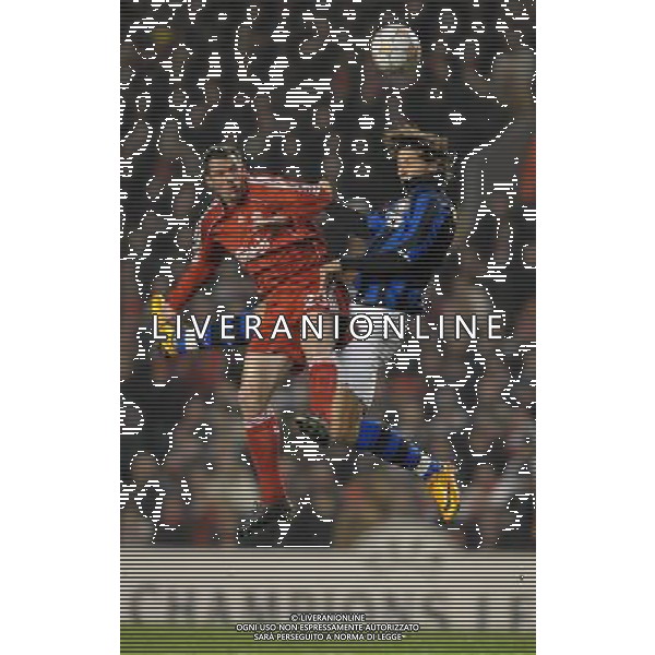 Champions League 2007/2008 Ottavi di Finale Andata Liverpool - 19.02.2008 Liverpool-Inter Nella Foto:IBRAHIMOVIC ZLATAN-CARRAGHER JAMIE /Ph.Vitez-Ag. Aldo Liverani