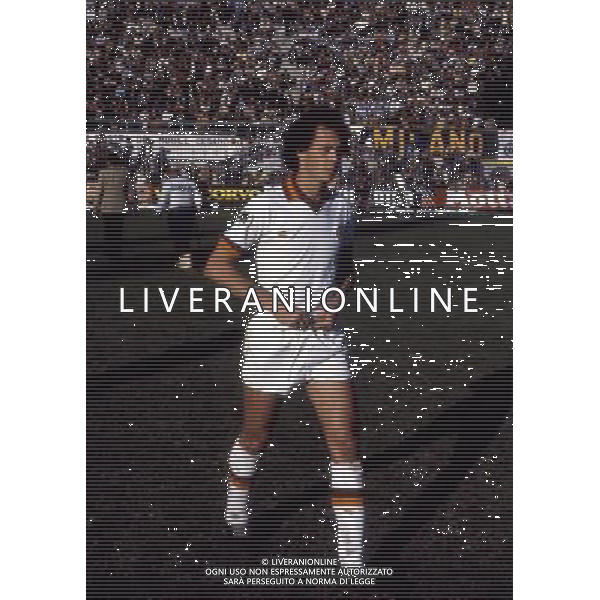 Paulo Roberto Falcao calciatore roma 1980 ph archivio Ag. Aldo Liverani sas