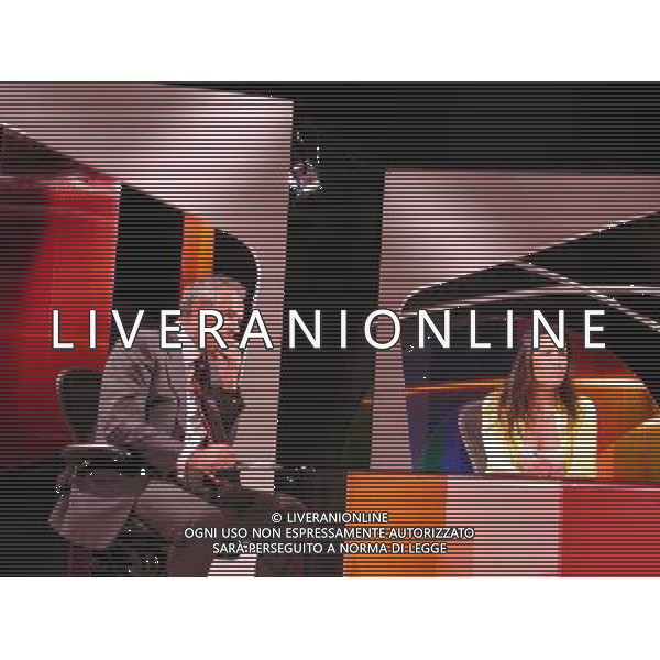 TRASMISSIONE TELEVISIVA \'IRIDE IL COLORE DEI FATTI\' NELLA FOTO Lamberto Sposini, Rosalba Reggio AG ALDO LIVERANI