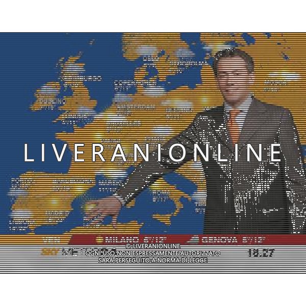TRASMISSIONE TELEVISIVA \'SKY METEO\' NELLA FOTO Lorenzo Tedici AG ALDO LIVERANI