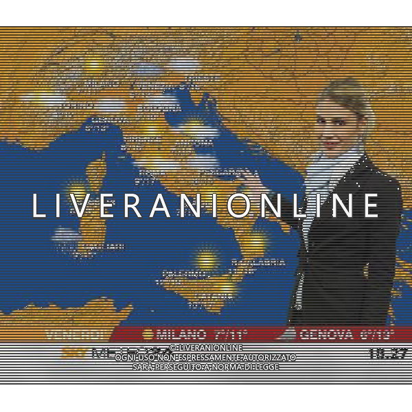 TRASMISSIONE TELEVISIVA \'SKY METEO\' NELLA FOTO Francesca Messere AG ALDO LIVERANI