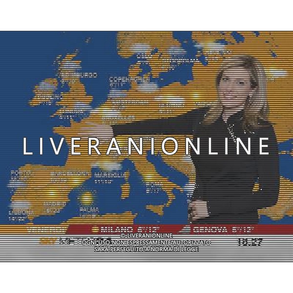 TRASMISSIONE TELEVISIVA \'SKY METEO\' NELLA FOTO Claudia Adamo AG ALDO LIVERANI