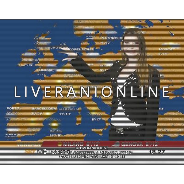 TRASMISSIONE TELEVISIVA \'SKY METEO\' NELLA FOTO Carlotta Mantovani AG ALDO LIVERANI