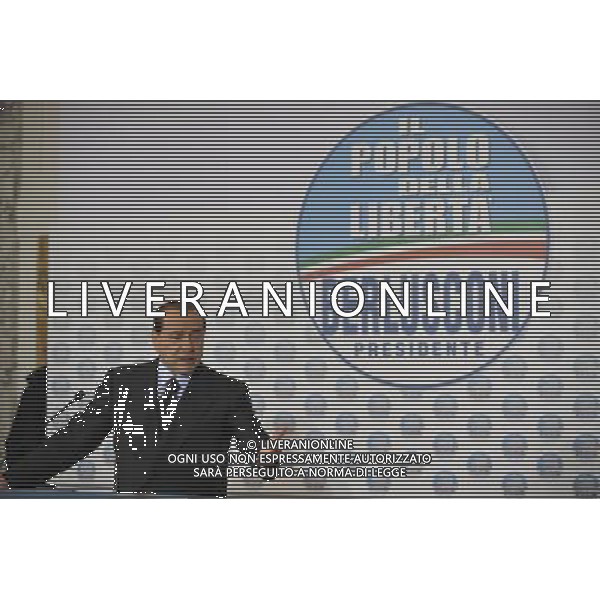 ROMA, 29 FEBBRAIO 2008 PRESENTAZIONE DEL PROGRAMMA DEL PARTITO DELLE LIBERTA\' (PDL) . NELLA FOTO: SILVIO BERLUSCONI PH AGENZIA ALDO LIVERANI SAS