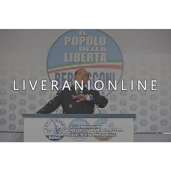 ROMA, 29 FEBBRAIO 2008 PRESENTAZIONE DEL PROGRAMMA DEL PARTITO DELLE LIBERTA\' (PDL) . NELLA FOTO: SILVIO BERLUSCONI PH AGENZIA ALDO LIVERANI SAS