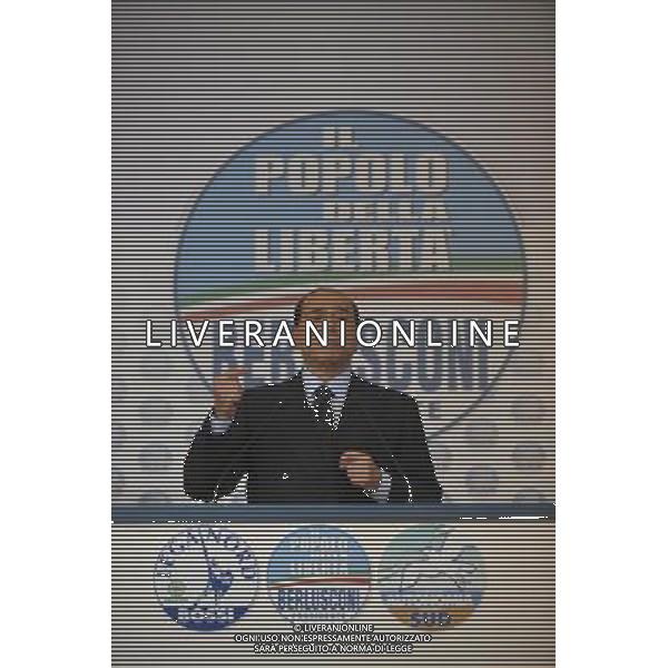 ROMA, 29 FEBBRAIO 2008 PRESENTAZIONE DEL PROGRAMMA DEL PARTITO DELLE LIBERTA\' (PDL) . NELLA FOTO: SILVIO BERLUSCONI PH AGENZIA ALDO LIVERANI SAS