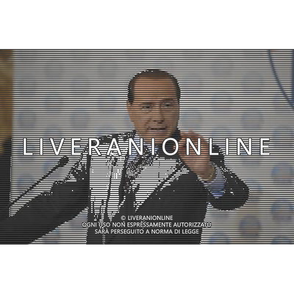 ROMA, 29 FEBBRAIO 2008 PRESENTAZIONE DEL PROGRAMMA DEL PARTITO DELLE LIBERTA\' (PDL) . NELLA FOTO: SILVIO BERLUSCONI PH AGENZIA ALDO LIVERANI SAS