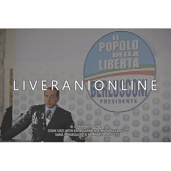 ROMA, 29 FEBBRAIO 2008 PRESENTAZIONE DEL PROGRAMMA DEL PARTITO DELLE LIBERTA\' (PDL) . NELLA FOTO: SILVIO BERLUSCONI PH AGENZIA ALDO LIVERANI SAS