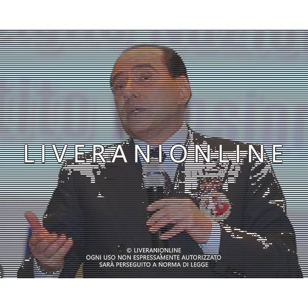 MILANO 3 MARZO 2008 CONSIGLIO NAZIONALE PARTITO PENSIONATI CON CARLO FATUZZO E SILVIO BERLUSCONI NELLA FOTO: SILVIO BERLUSCONI PH FRANKY-AG ALDO LIVERANI