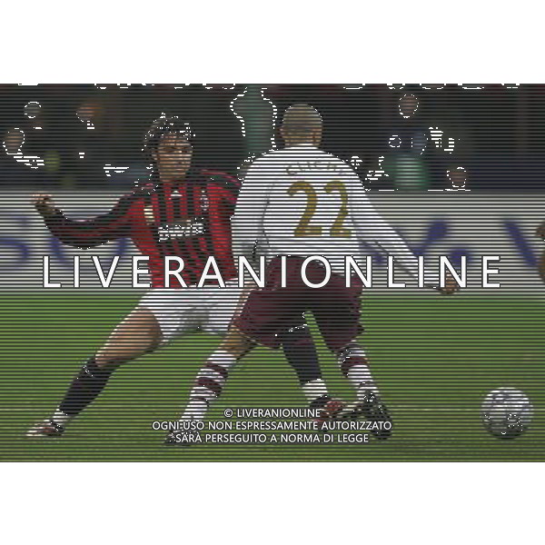 Milan - Arsenal Ottavi di finale di ritorno Champions League 04/03/2008 nella foto massimo oddo e clichy ph luzzani/Ag. Aldo Liverani sas