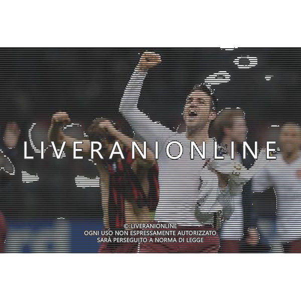 Milan - Arsenal Ottavi di finale di ritorno Champions League 04/03/2008 nella foto Fabregas esulta a fine partita ph vitez/Ag. Aldo Liverani sas