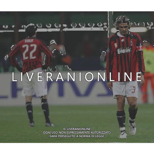 Milan - Arsenal Ottavi di finale di ritorno Champions League 04/03/2008 nella foto la delusione di paolo maldini e kaka ph luzzani/Ag. Aldo Liverani sas