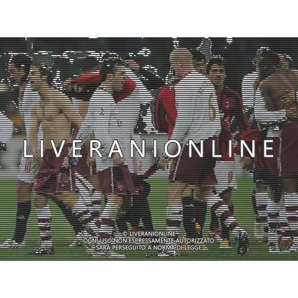 Milan - Arsenal Ottavi di finale di ritorno Champions League 04/03/2008 nella foto esultanza di fabregas e senderos a fine gara ph luzzani/Ag. Aldo Liverani sas