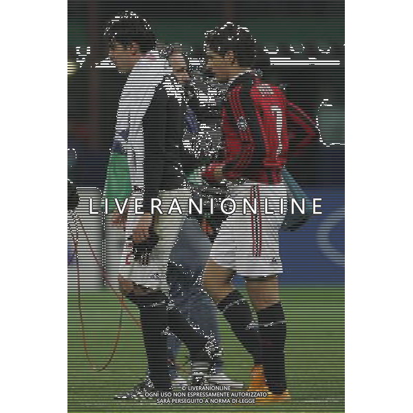 Milan - Arsenal Ottavi di finale di ritorno Champions League 04/03/2008 nella foto la delusione di kaka e alexander pato a fine gara ph luzzani/Ag. Aldo Liverani sas