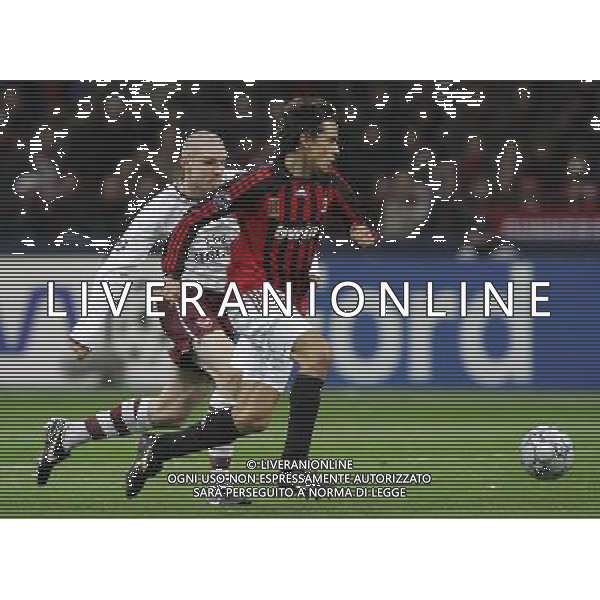 Milano 04-03-2008 Champions League 2007/08 milan-arsenal 0:1 nella foto filippo inzaghi e philippe senderos ph marco luzzani/ag aldo liverani s.a.s.