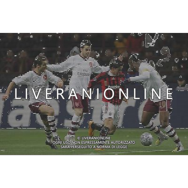 Milano 04-03-2008 Champions League 2007/08 milan-arsenal 0:1 nella foto pato, cesc fabregas,mathieu flamini e william gallas ph marco luzzani/ag aldo liverani s.a.s.