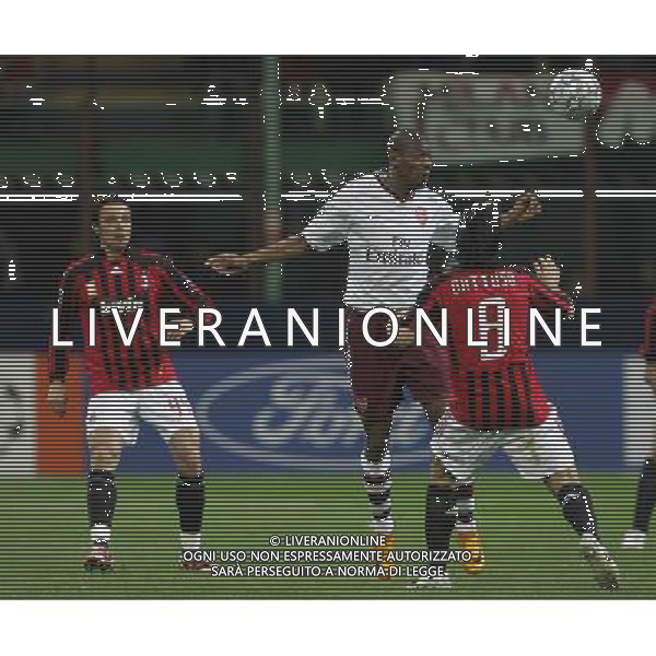 Milano 04-03-2008 Champions League 2007/08 milan-arsenal 0:1 nella foto abou diaby, gennaro gattuso e massimo oddo ph marco luzzani/ag aldo liverani s.a.s.