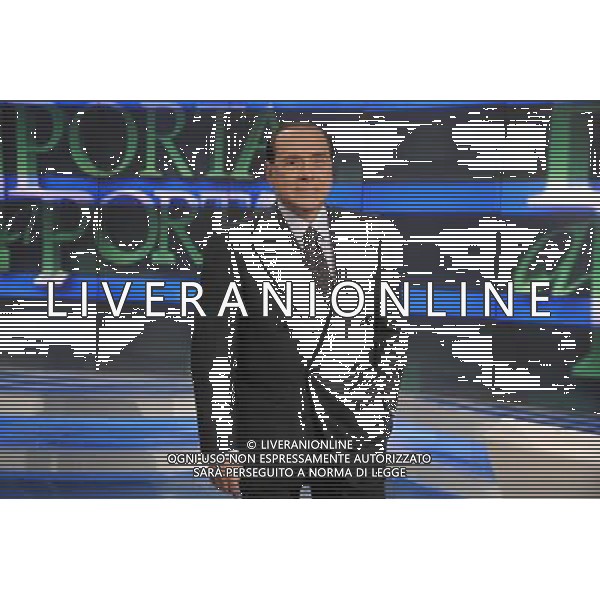 ROMA, 5 MARZO 2008 BERLUSCONI A PORTA A PORTA NELLA FOTO: SILVIO BERLUSCONI AG ALDO LIVERANI
