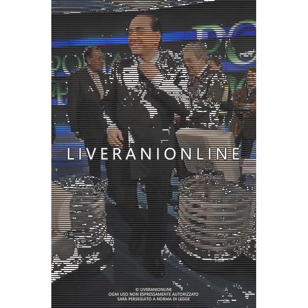 ROMA, 5 MARZO 2008 BERLUSCONI A PORTA A PORTA NELLA FOTO: SILVIO BERLUSCONI AG ALDO LIVERANI