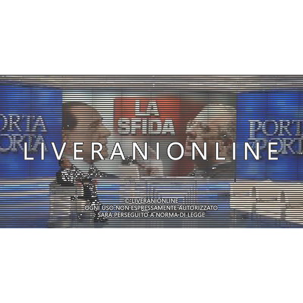 ROMA, 5 MARZO 2008 BERLUSCONI A PORTA A PORTA NELLA FOTO: SILVIO BERLUSCONI AG ALDO LIVERANI