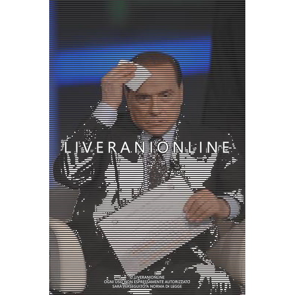 ROMA, 5 MARZO 2008 BERLUSCONI A PORTA A PORTA NELLA FOTO: SILVIO BERLUSCONI AG ALDO LIVERANI