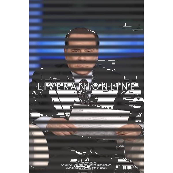ROMA, 5 MARZO 2008 BERLUSCONI A PORTA A PORTA NELLA FOTO: SILVIO BERLUSCONI AG ALDO LIVERANI