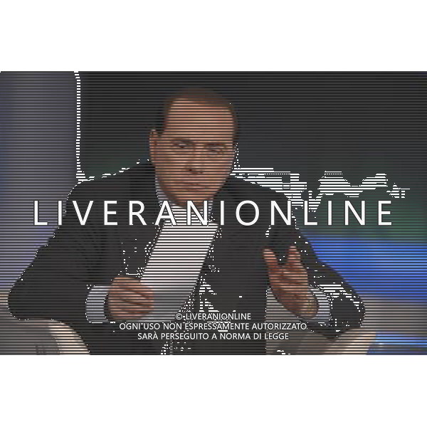 ROMA, 5 MARZO 2008 BERLUSCONI A PORTA A PORTA NELLA FOTO: SILVIO BERLUSCONI AG ALDO LIVERANI