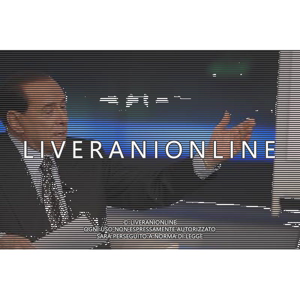 ROMA, 5 MARZO 2008 BERLUSCONI A PORTA A PORTA NELLA FOTO: SILVIO BERLUSCONI AG ALDO LIVERANI