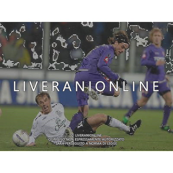 Coppa UEFA 2007/2008 Ottavi di Finale Andata Firenze - 06.03.2008 Fiorentina-Everton Nella Foto: Osvaldo-Neville /Ph.Vitez-Ag. Aldo Liverani