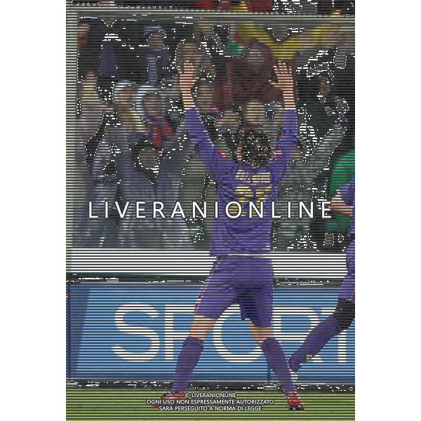 Coppa UEFA 2007/2008 Ottavi di Finale Andata Firenze - 06.03.2008 Fiorentina-Everton Nella Foto esultanza dopo il gol di Kuzmanovic del 1-0 /Ph.Vitez-Ag. Aldo Liverani