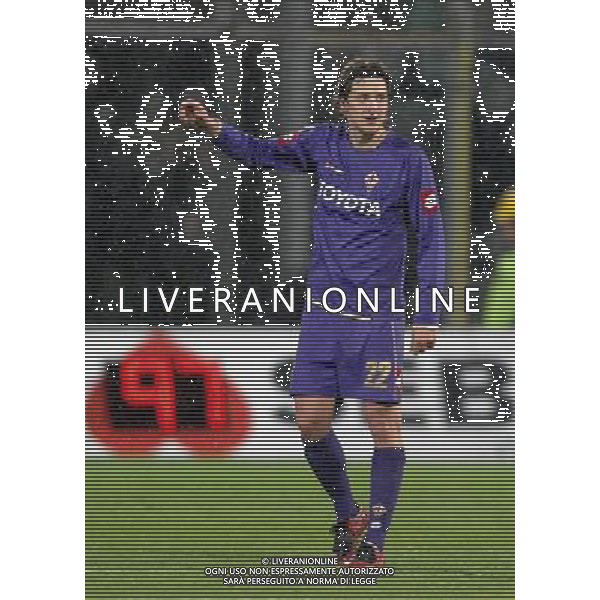 Coppa UEFA 2007/2008 Ottavi di Finale Andata Firenze - 06.03.2008 Fiorentina-Everton Nella Foto esultanza dopo il gol di Kuzmanovic del 1-0 /Ph.Vitez-Ag. Aldo Liverani