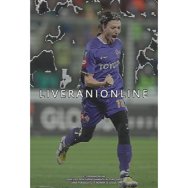 Coppa UEFA 2007/2008 Ottavi di Finale Andata Firenze - 06.03.2008 Fiorentina-Everton Nella Foto: esultanza dopo il gol di Riccardo Montolivo del 2-0 /Ph.Vitez-Ag. Aldo Liverani