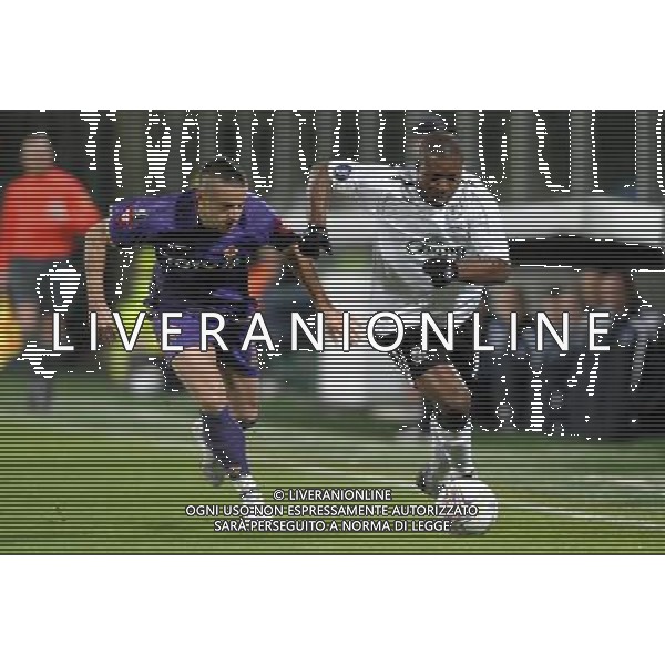 Coppa UEFA 2007/2008 Ottavi di Finale Andata Firenze - 06.03.2008 Fiorentina-Everton Nella Foto:YAKUBU AYEGBENI-GAMBERINI ALESSANDRO /Ph.Vitez-Ag. Aldo Liverani